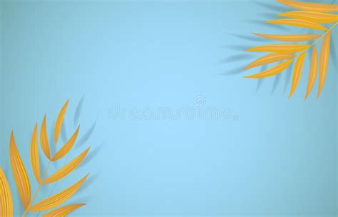 Natural Realistic Green Palm Leaf Tropical Background Vector
