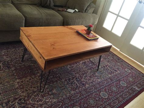 20.5 wide x 20.5 deep x 11 inches highshortest table measures:20.5 wide x 20.5 deep x 9 inches high. DIY Mid-Century Modern coffee table - Nadeem Khan - Medium