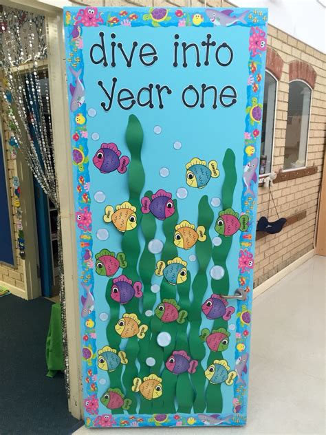 Beach Themed Classroom Door