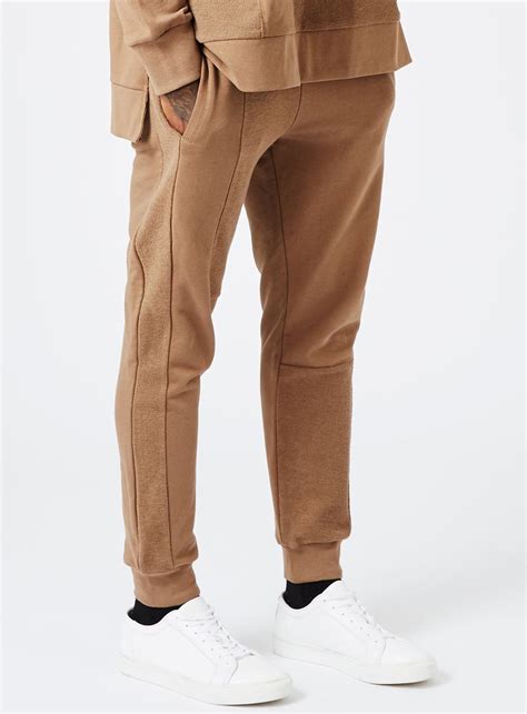 Aaa Tan Panelled Slim Joggers Slim Fit Joggers Slim Joggers How To