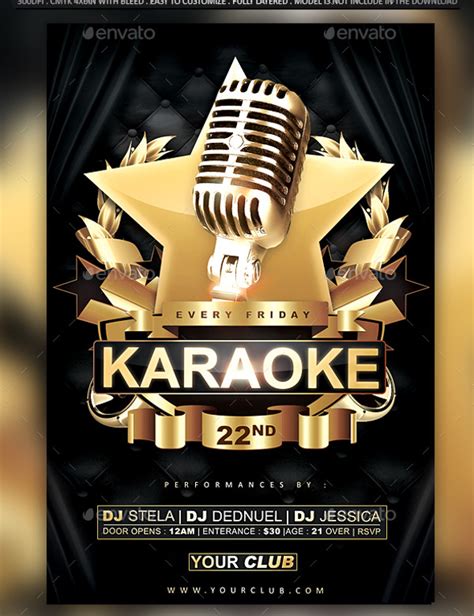 Free 23 Awesome Karaoke Flyer Templates In Psd Vector Eps Indesign