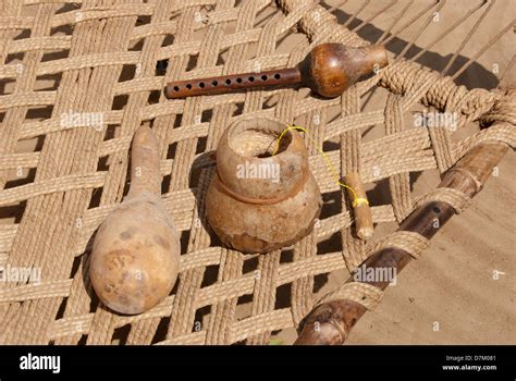 Traditional Musical Instruments Of The Snake Charmers In The Centre Is