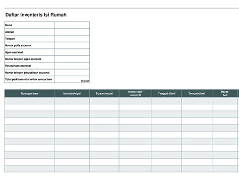 Detail Contoh Daftar Aset Perusahaan Excel Koleksi Nomer 12