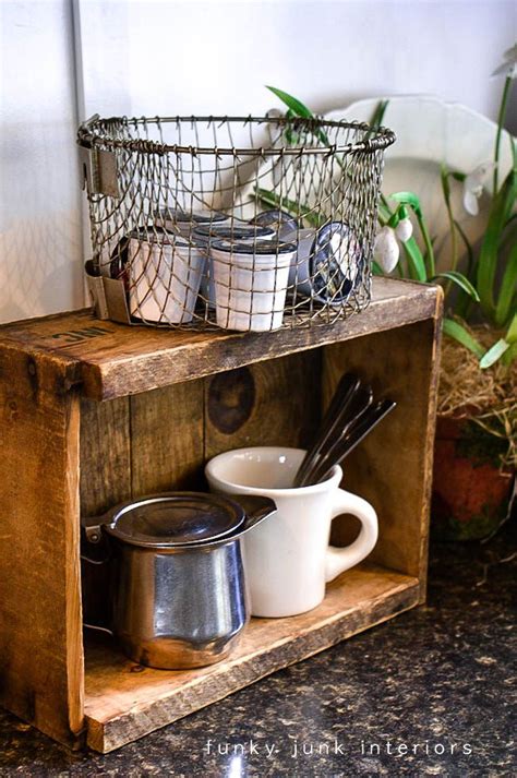 How to store coffee pods? Coffee pod storage with a crate and a basket | Small ...