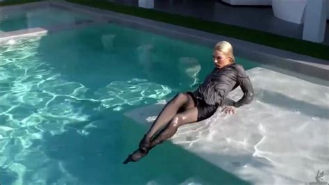 Wetlook Girl In Satin Blouse In A Pool YouTube
