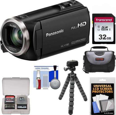 Panasonic Hc V180 Hd Video Camera Camcorder With 32gb Card Case