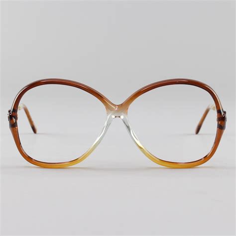 Vintage 80s Glasses Clear Brown Eyeglasses 1980s Aesthetic Eyeglass