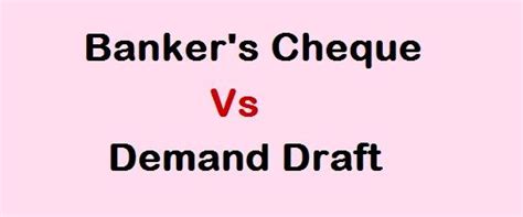 They both serve the same purpose of being for those reason, cashier checks are seen as a more credible form of payment compared to money orders. Difference Between Banker's Cheque and Demand Draft (with Similarities and Comparison Chart ...