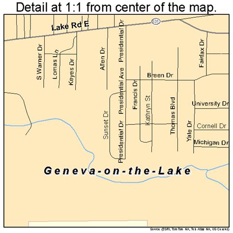 Geneva On The Lake Ohio Street Map 3929652