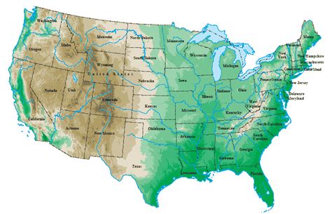 Map Of Usa Today Topographic Map Of Usa With States