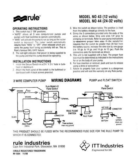 Wiring Diagram For Rule 500 Automatic Bilge Pump