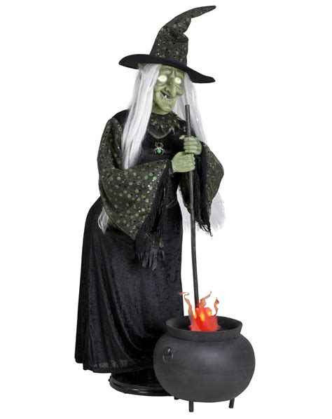 Animated Life Size Witch With Flaming Cauldron Halloween Wiki
