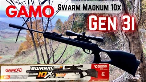 Gamo Swarm Magnum X Gen I Cal Inertia Fed Air Rifle Unboxing Review Shoot Out To