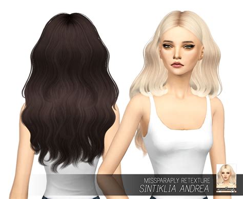 Sims 4 Hairs ~ Miss Paraply Sintiklia S Andrea Hair Retextured Sims