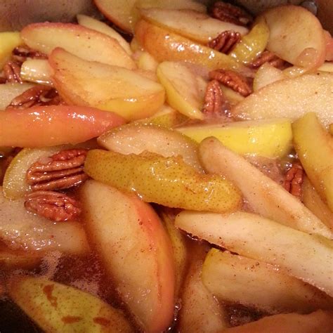 Cinnamon Maple Glazed Apples And Pears