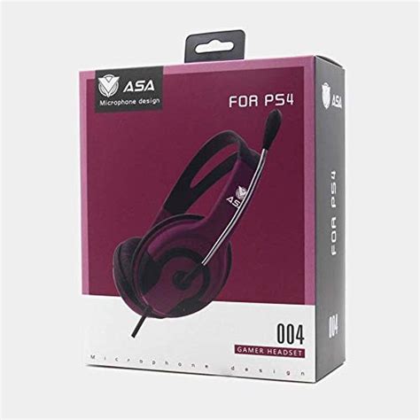 Asa Over Ear Gaming Headphones With Mic Playstation 4 Dark Purple