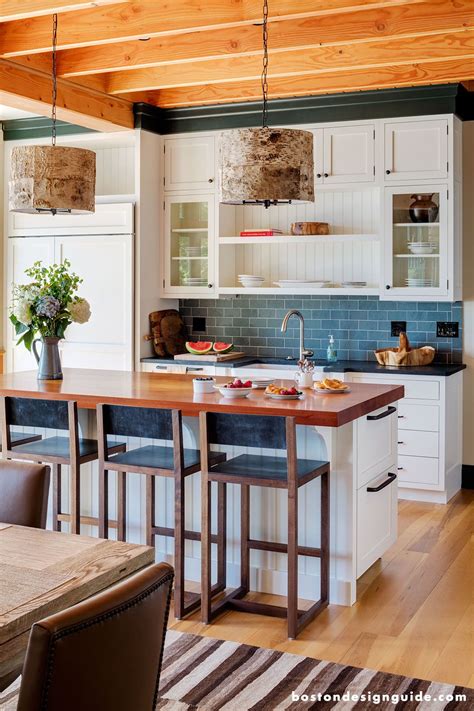 You won't need much time to mix and match color when deciding to paint your kitchen cabinet with grey. Lake House in New Hampshire | Kitchen remodel, Kitchen ...