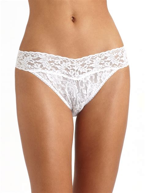 Hanky Panky Lace Hipster Thong Panties In White Lyst