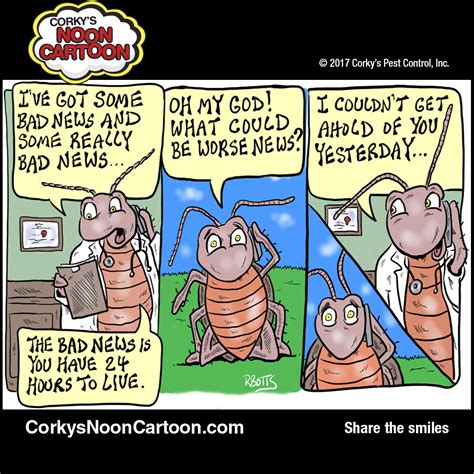 These study guides are available for downloading. Cockroach Cartoons | Corky's Pest Control Services | San ...