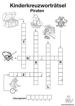 Von punkt zu punkt, labyrinth, fehlerbilder, unterschiede und mehr. Kreuzworträtsel für Kinder: Piraten, Tiere ...