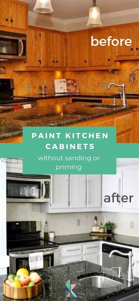 When faced with a tired and dingy kitchen, our first instinct is to rip it all out and start again. How To Paint Kitchen Cabinets Without Sanding or Priming ...