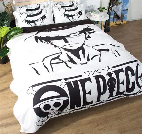 Japanese Naruto One Piece Anime Bedding Set Twin Queen King Size Duvet