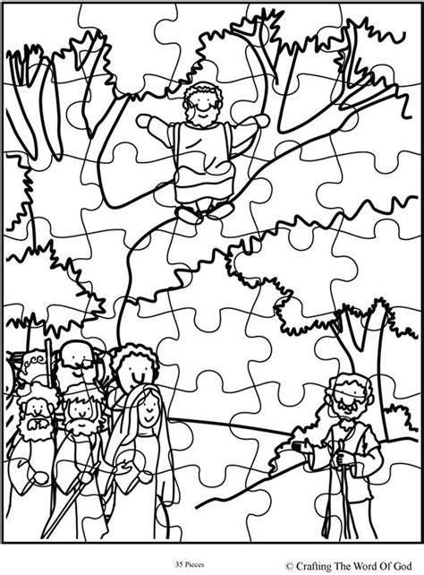 Zacchaeus Come Down Puzzle Activity Sheet Zacchaeus Kids Sunday