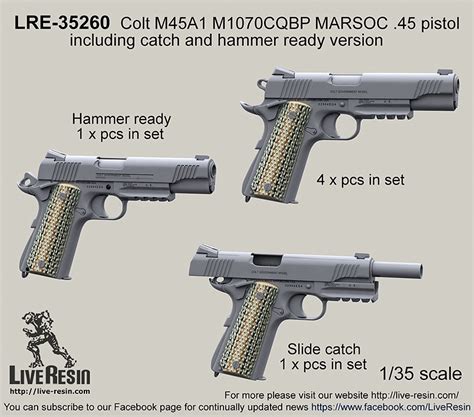 Colt M45a1 M1070cqbp Marsoc 45 Pistol Slide Catch And Hammer Ready