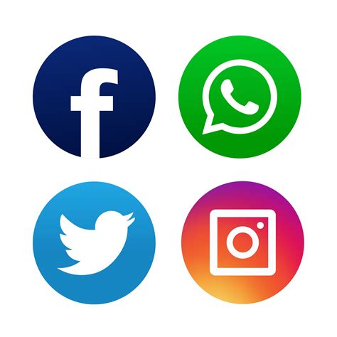 Facebook Twitter And Instagram Logo Pre Designed Illustrator