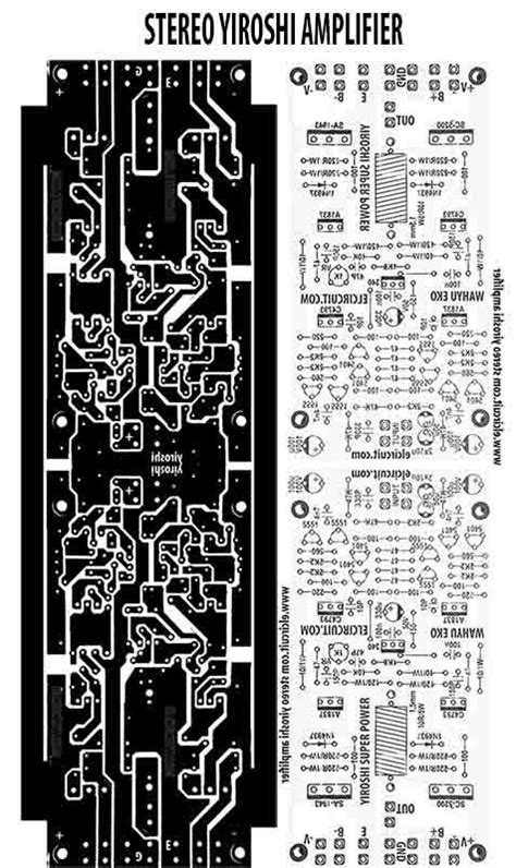 Transistor circuit diagram of 2sa1943 and 2sc5200: PCB Layout design for stereo power amplifier yiroshi. Diy ...