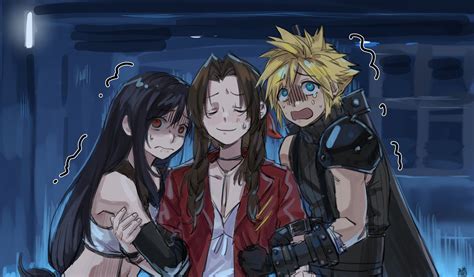 Aerith Gainsborough Аэрис Гейнсборо Tifa Lockhart Тифа Локхарт Cloud Strife Клауд