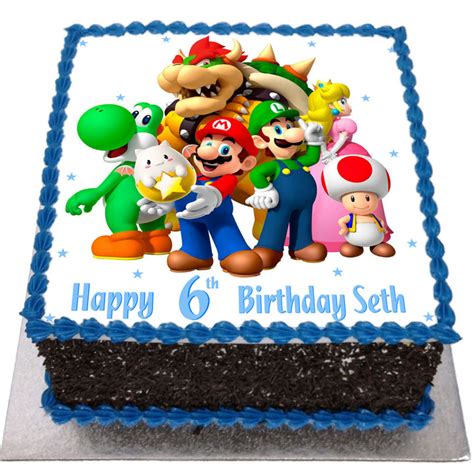 Super Mario Birthday Cake Flecks Cakes