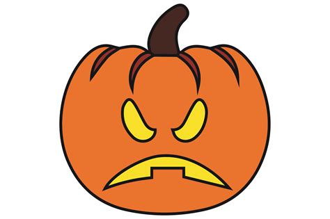 Grumpy Clip Art Pumpkins