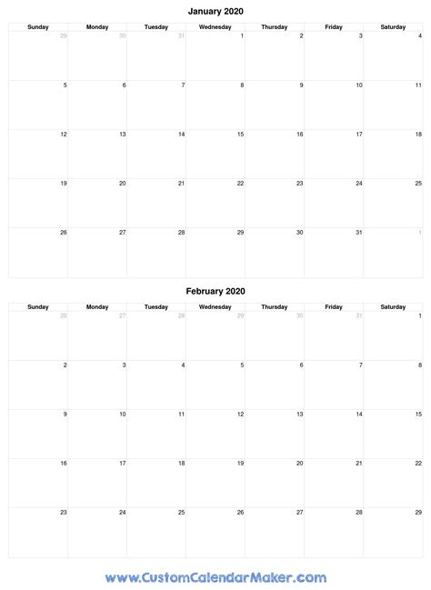 Print Blank Calendar By Month Printable Free Calander Monthly Headers