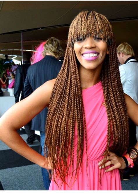Braided Bang Fringe Wig Box Braids The Color In The Picture Etsy