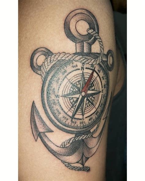 Compass Anchor Tattoo Tattoos Compass Tattoo Custom Compass