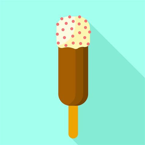 Premium Vector Creamy Popsicle Icon Flat Illustration Of Creamy
