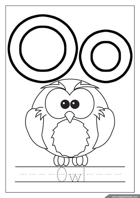 Letter O Worksheets Flash Cards Coloring Pages