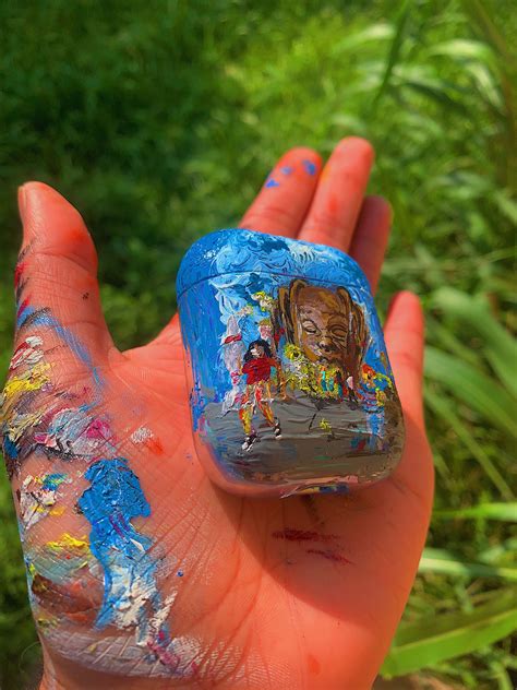 The @travisscott air jordan 4 were made for. Astroworld Custom AirPod Case • Travis Scott 🎡🎢🎠💀🌎 ...
