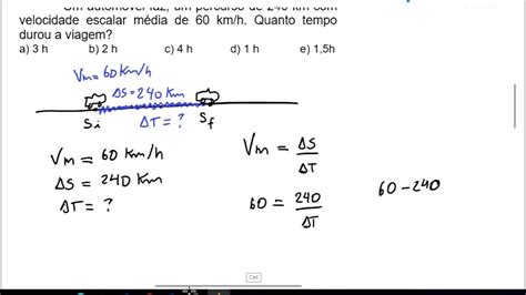 Velocidade Escalar Media Exercicios