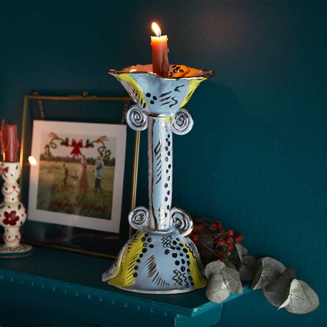 Handmade Ceramic Candlestick By Jane Elmer Smith Ceramic Artist
