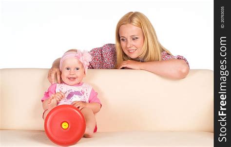 Mom Sits With Her Baby Free Stock Images Photos