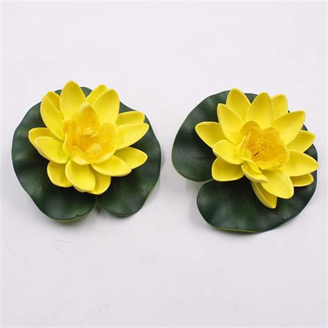 1pcs 10cm Real Touch Artificial Lotus Flower Foam Lotus Flowers Water