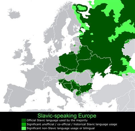 Distribution of Slavic languages in Europe [1137 × 1110] : MapPorn