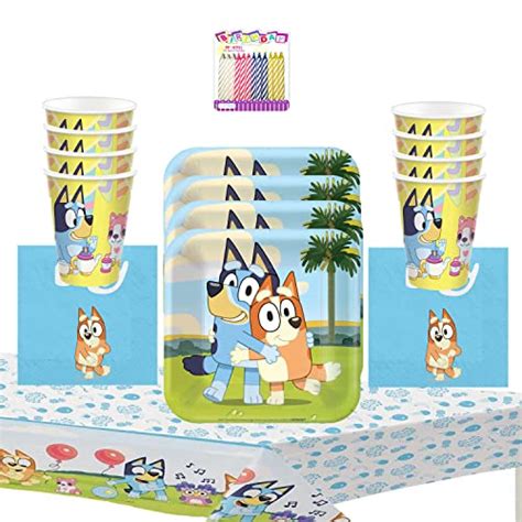 Bluey Party Supplies Pack Serves 16 Bluey Birthday Party Supplies
