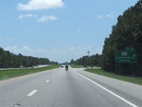 South Carolina Interstate 95 Southbound Cross Country Roads