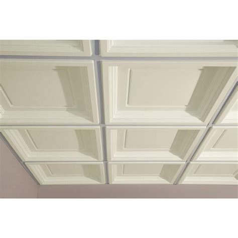 Ceilume Madison Sand 2 Ft X 2 Ft Lay In Coffered Ceiling Panel Case