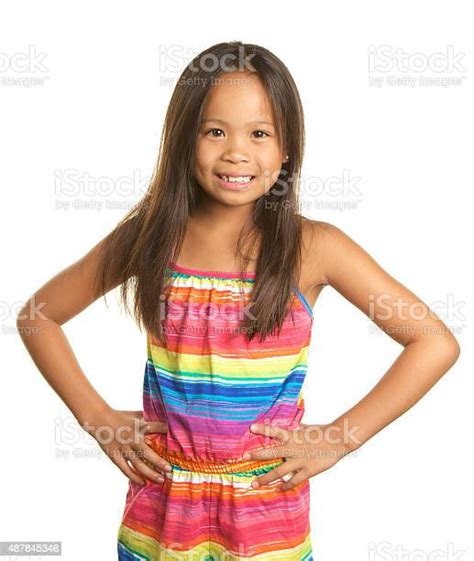 Cute Filipino Girl On White Background Smiling 照片檔及更多 2015年 照片 Istock