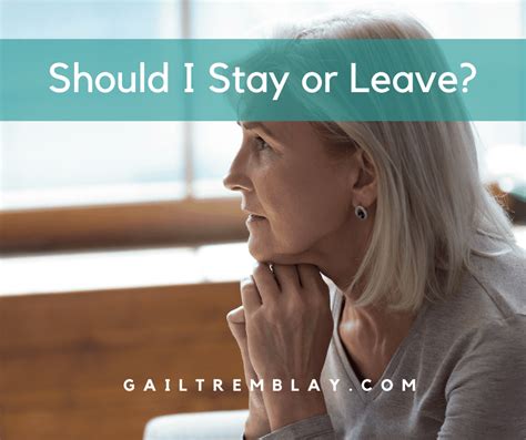 Stay Or Leave Gail Tremblay