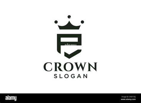 Vintage Crown Logo And Letter P Symbol Modern Luxury Brand Element